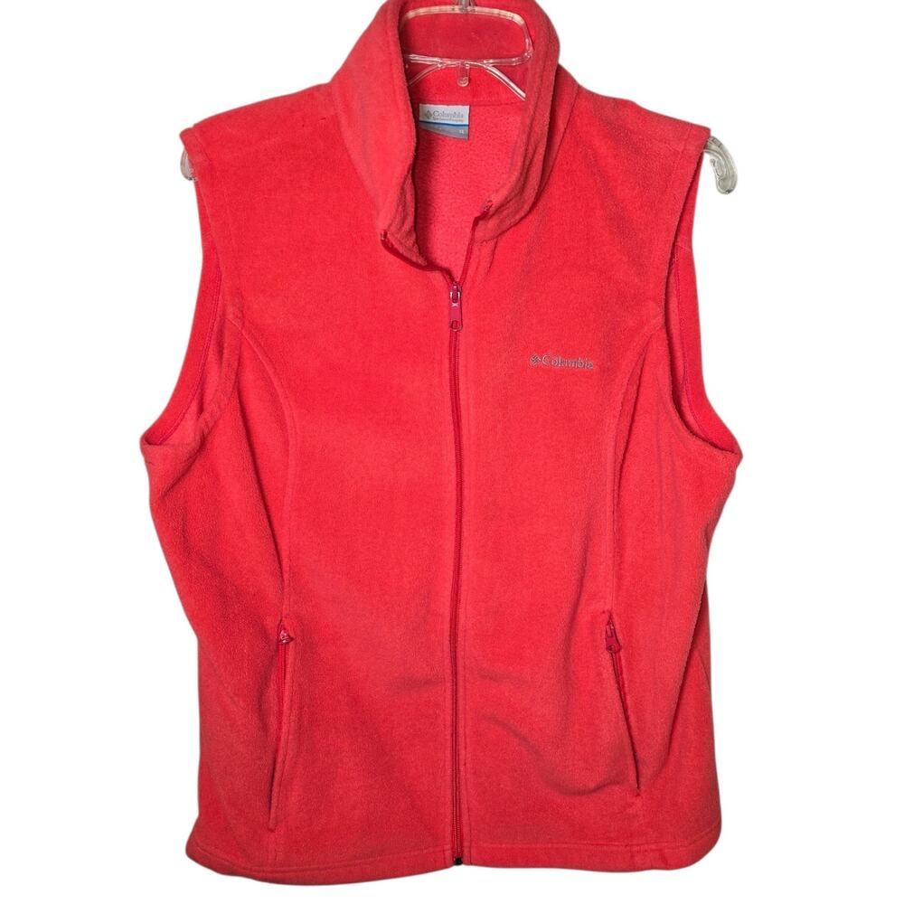 Columbia Coral Fleece Vest Full Zip Women's Size XL Outdoors Very Soft Excellent